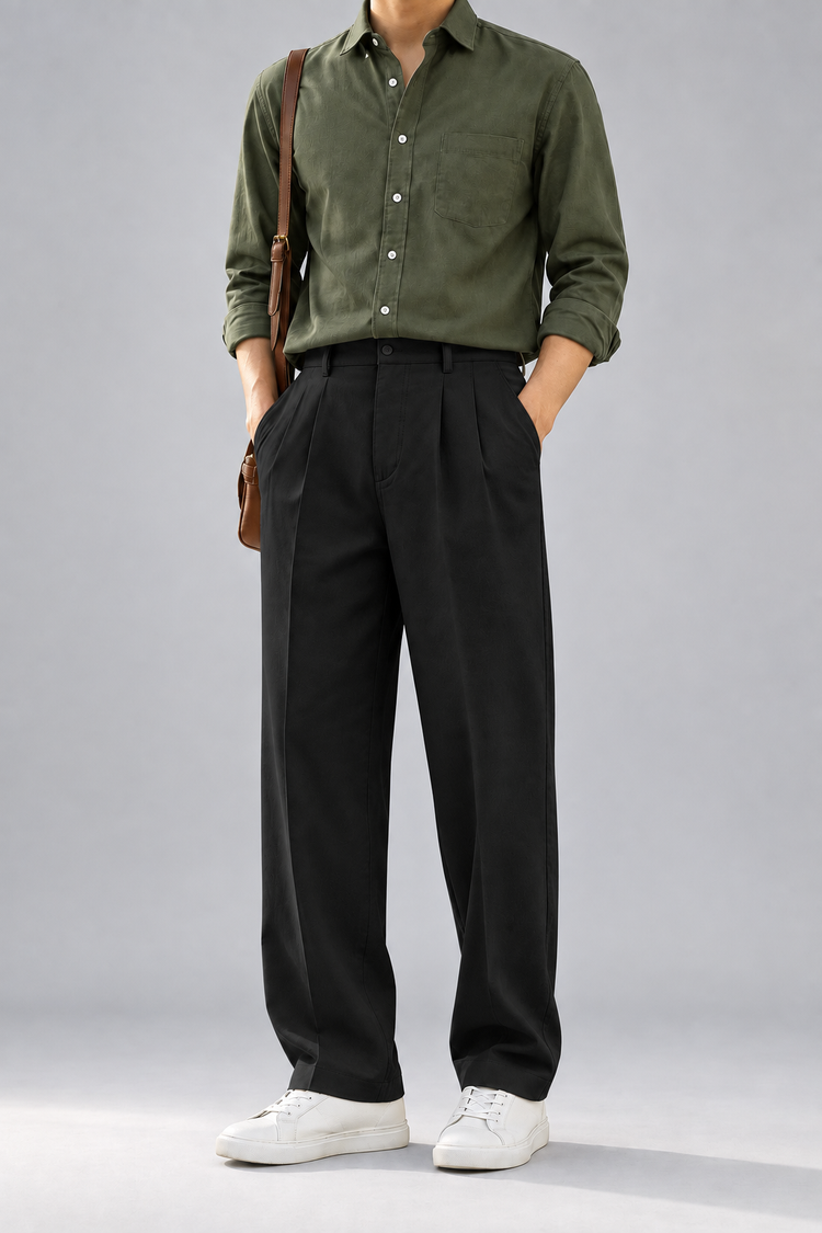 ⚡ KOREAN BAGGY FORMAL PANT 🖤