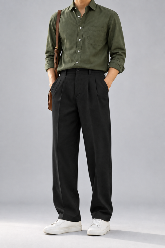 ⚡ KOREAN BAGGY FORMAL PANT 🖤