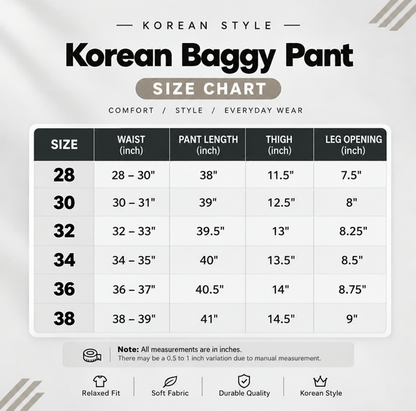 ⚡ KOREAN BAGGY FORMAL PANT 🖤